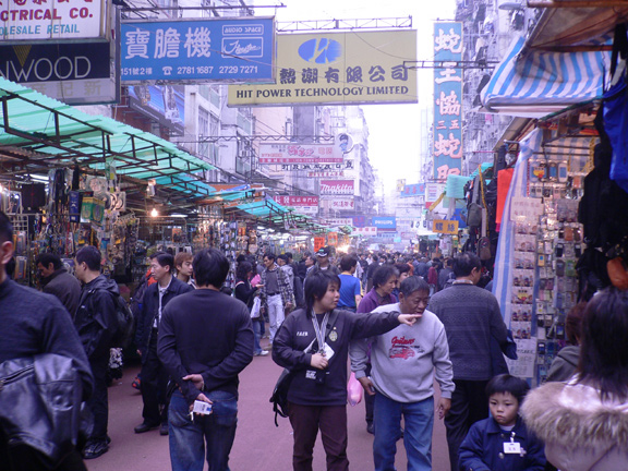 Shoppers on Ap Liu Street
