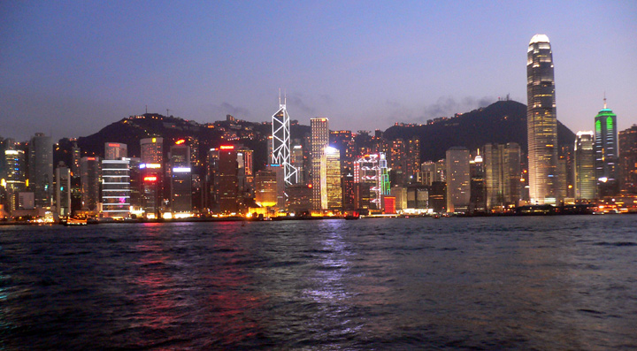 View from the promenade looking at HK Island