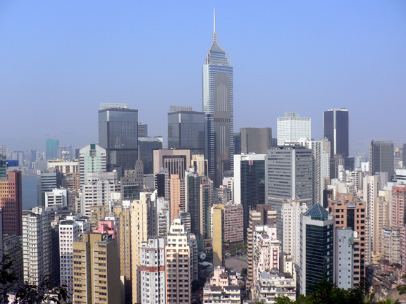 The back of Wanchai from Bowen Road