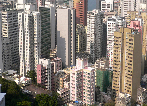 Back of buildings, Wanchai