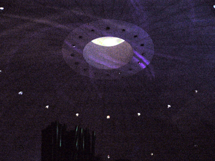 View of the domed ceiling