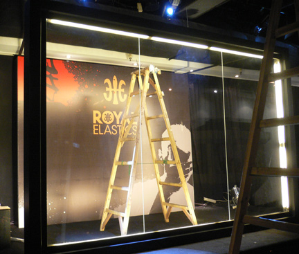 The plexiglass panels before painting...