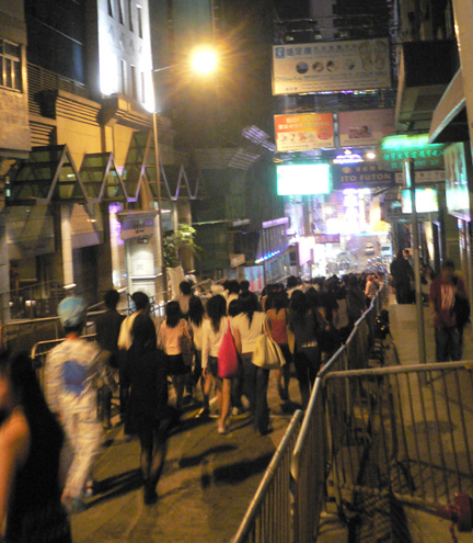 The home stretch, almost at Lan Kwai Fong...