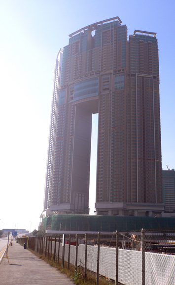 Huge new apartment building
