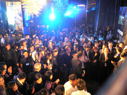 Packed room before the fashion show.