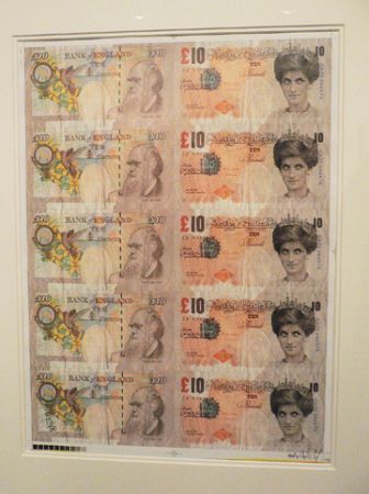 banksy art. Banksy art show pound money
