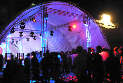 Clot Anniversary tent view