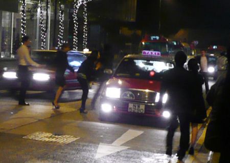 Hong Kong taxi new year eve