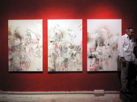 L1ES ONE paintings 3 row