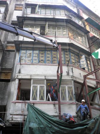 Old Wanchai building Hong