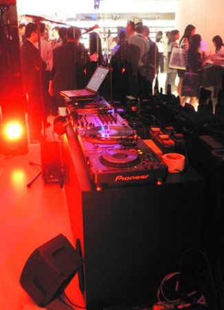 inside DJ booth