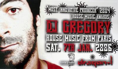 D.J. Gregory at Dragon-i Saturday, January 7th