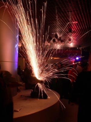 Now that’s entertainment! Sparks fly!