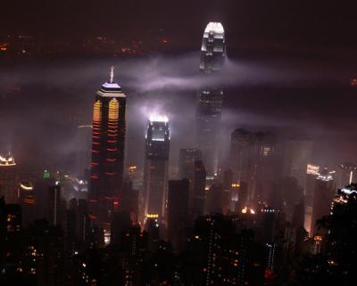 Shrouded in thick smoke