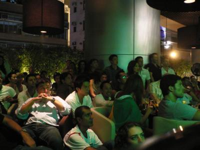 All eyes on the screen...