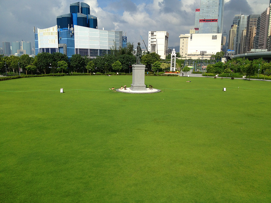 sun yat sen memorial park lawn grass hong kong hk